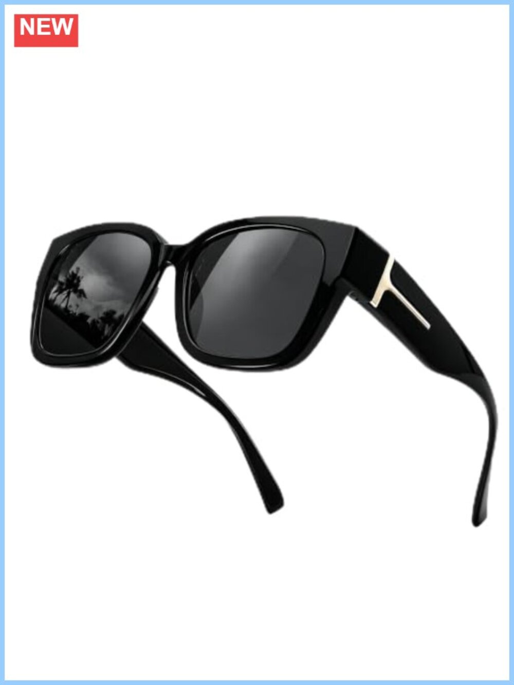 Oversized Square Fit Over Polarized UV400 Sunglasses for Women